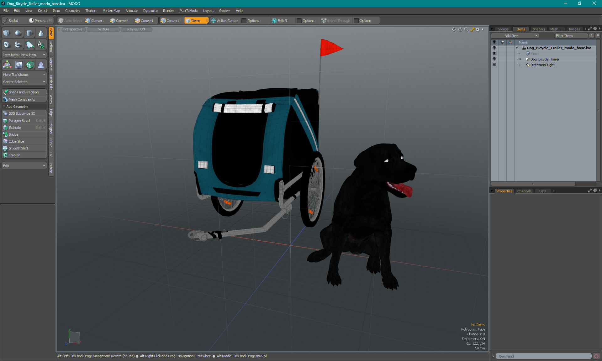 Dog Bicycle Trailer 3D model