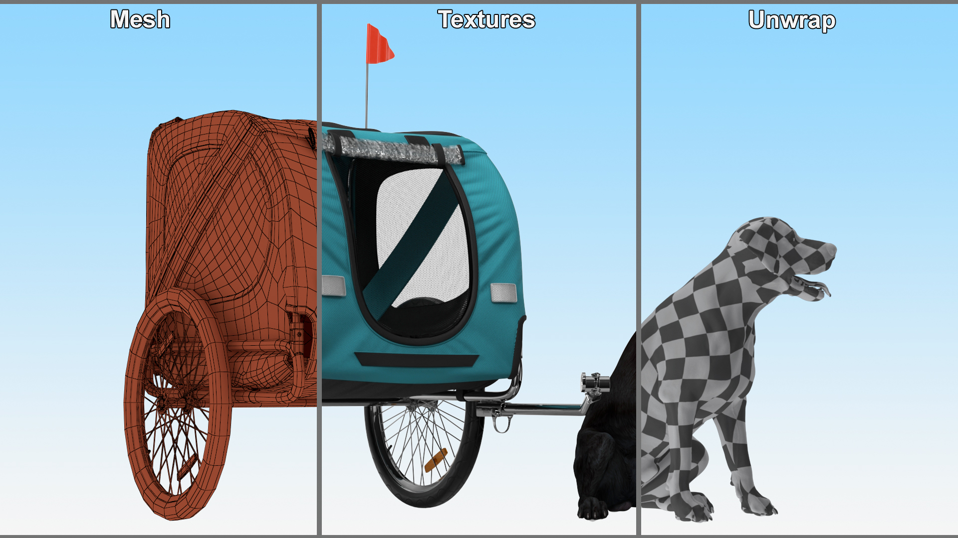 Dog Bicycle Trailer 3D model