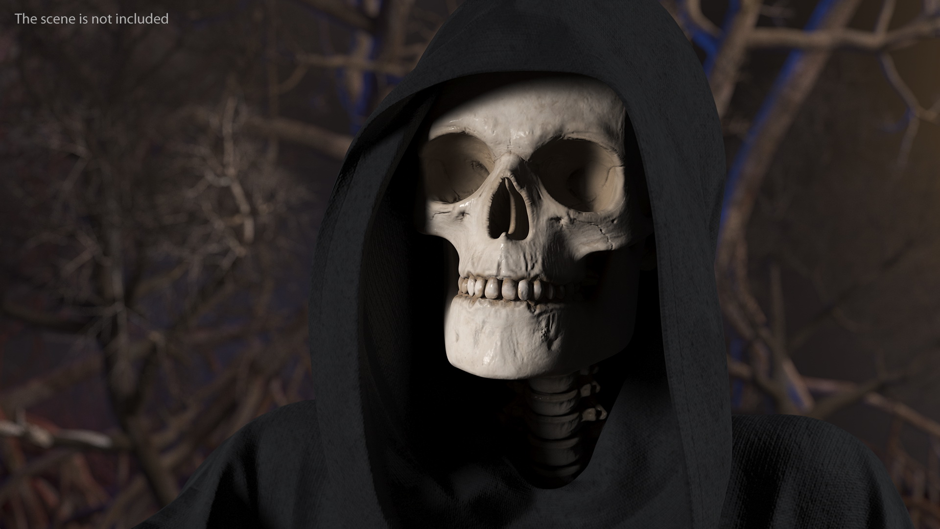 3D Grim Reaper Holds Out Scythe model