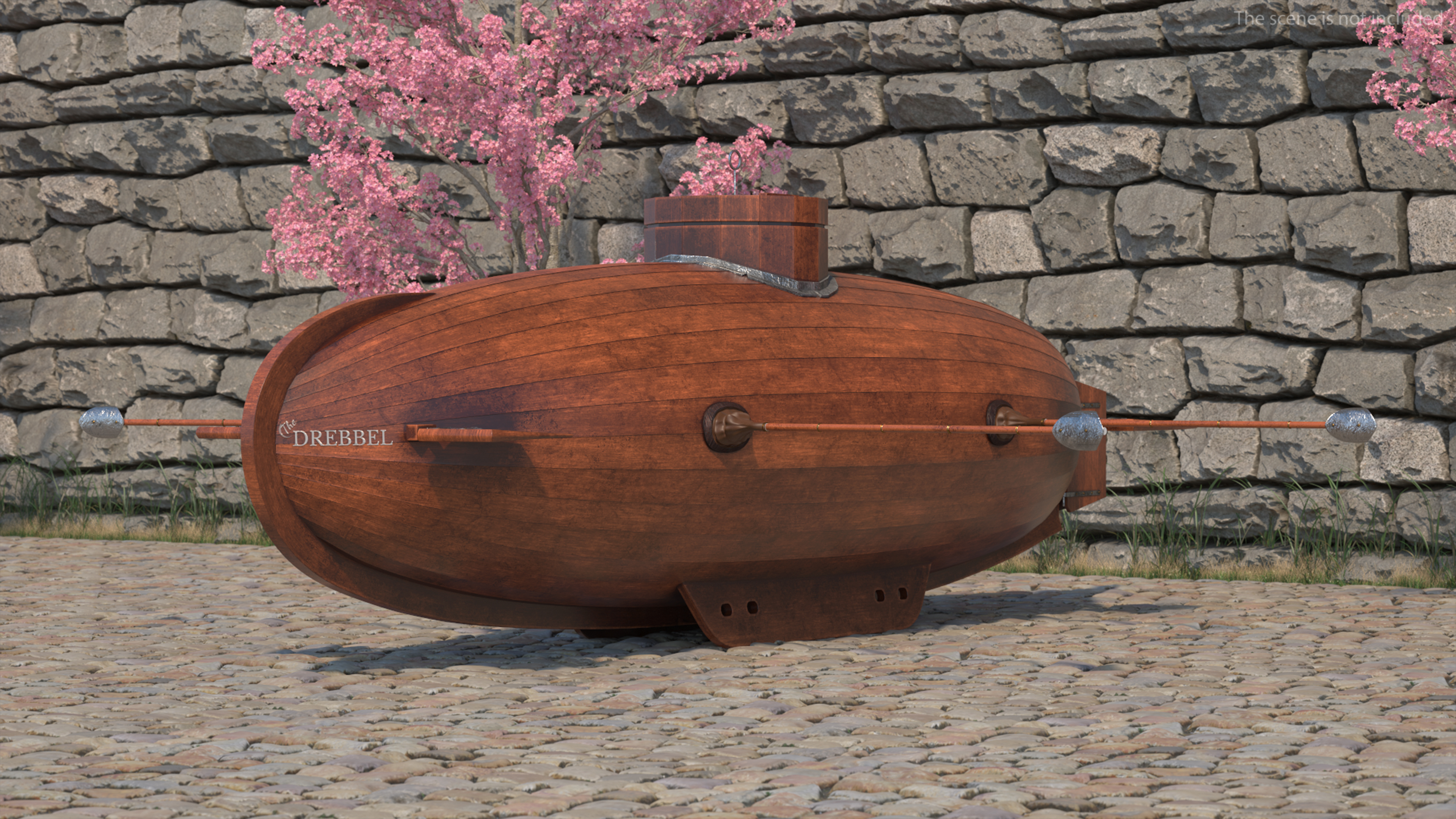 3D Realistic Model of Drebbel Submarine