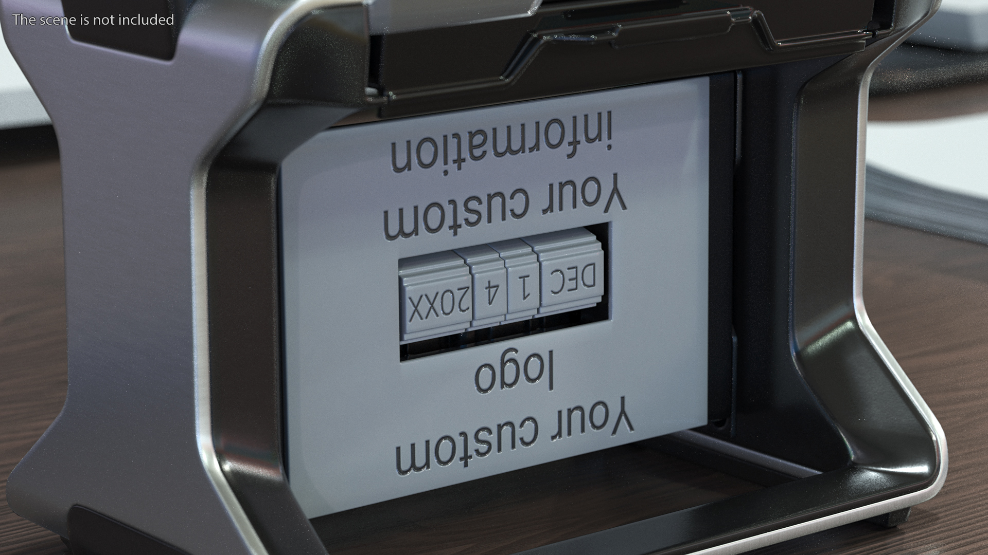 Professional Self Inking Date Stamp Rigged 3D