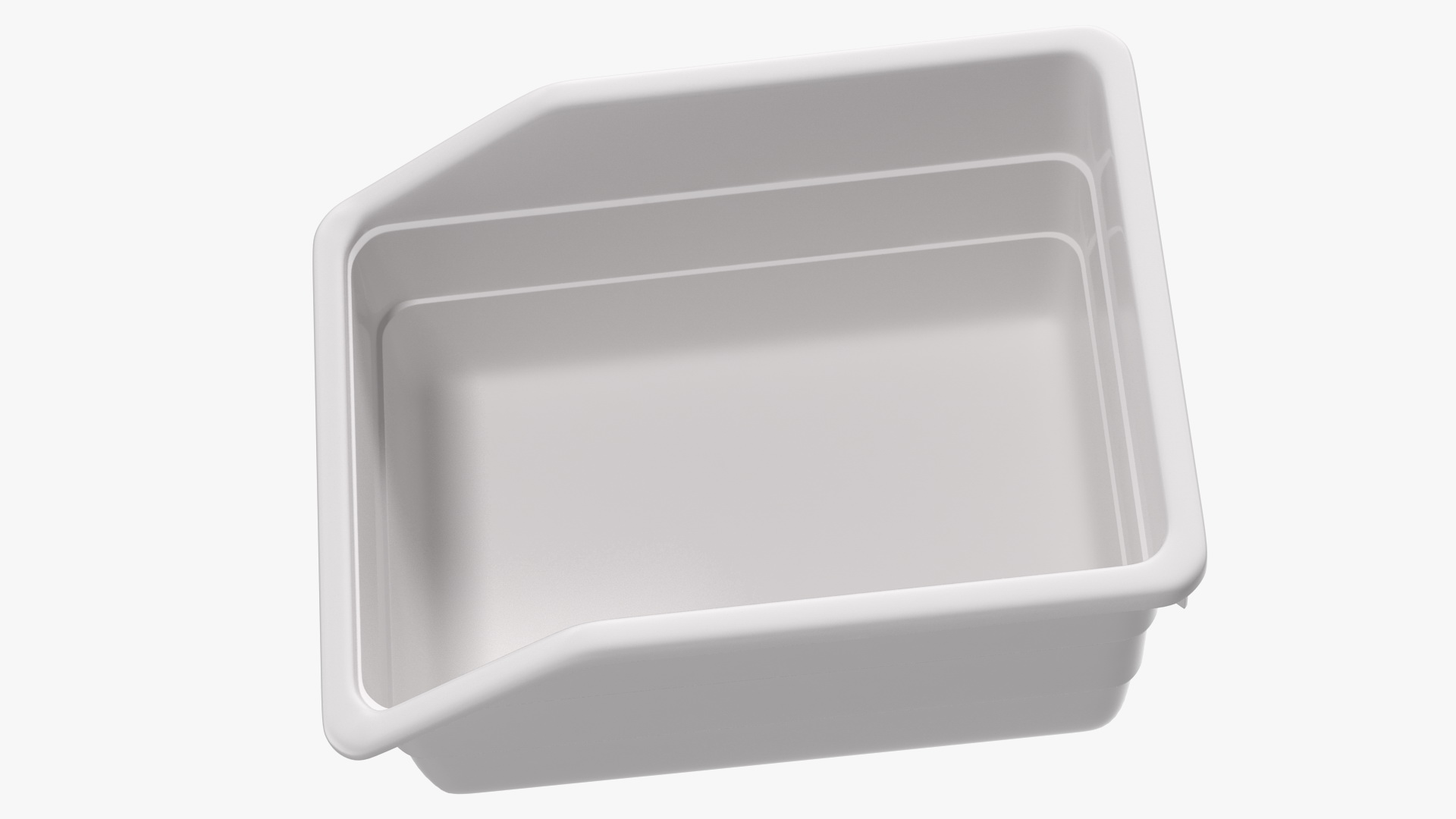 3D model White Plastic Storage Bin