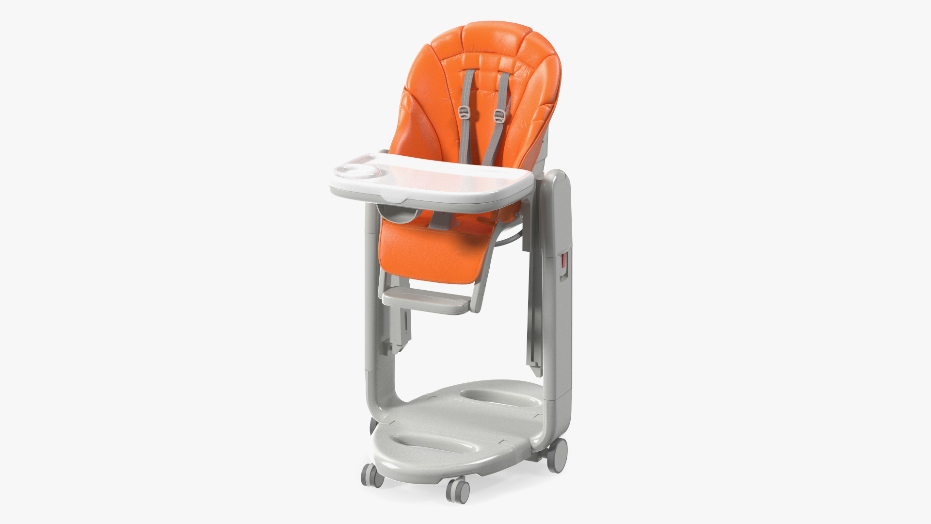 Folding High Chair Vertical Orange 3D model