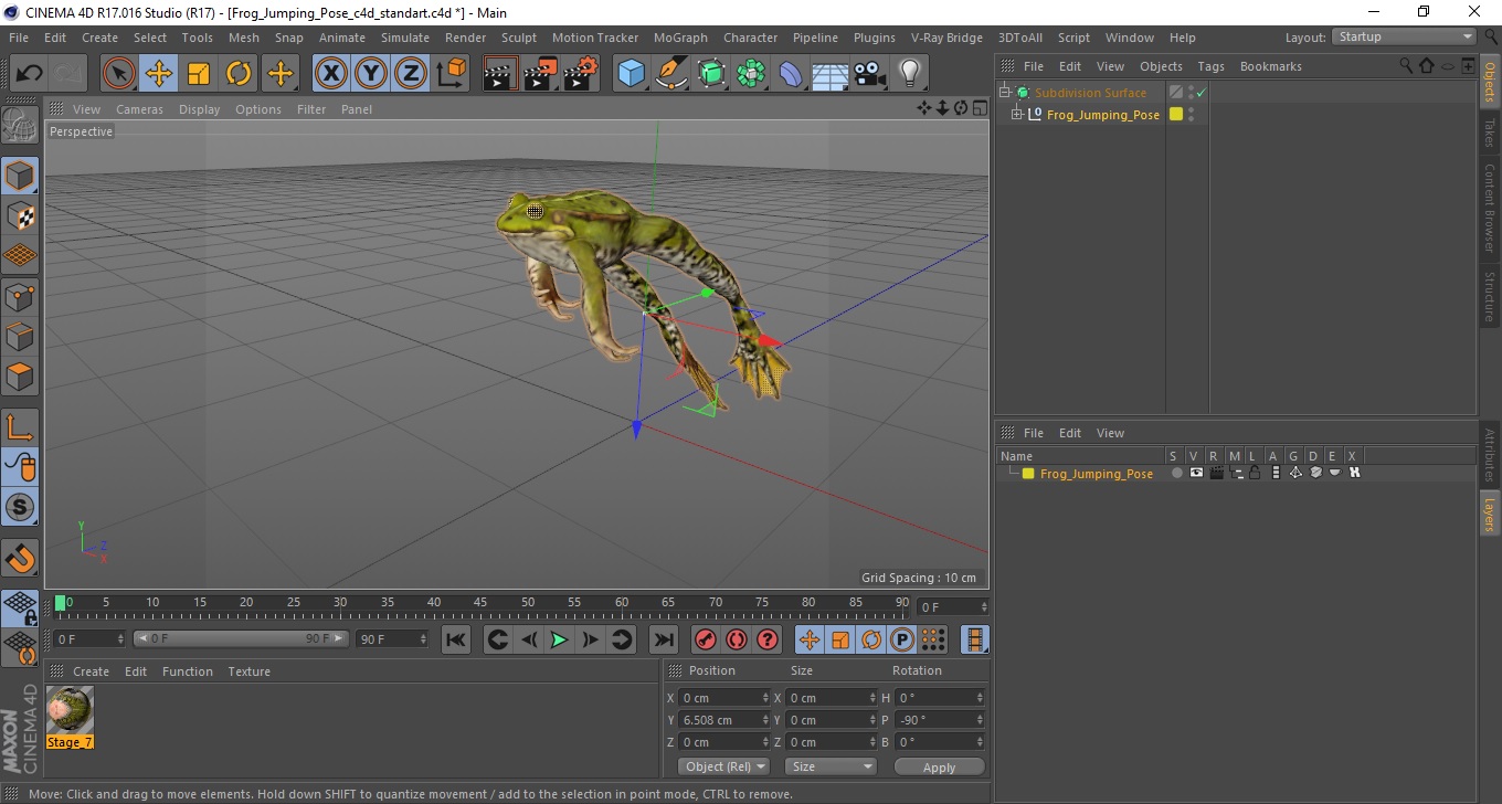 Frog Jumping Pose 3D