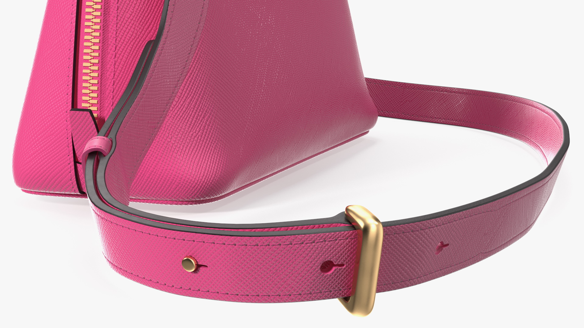 3D Fashionable Leather Bag Magenta