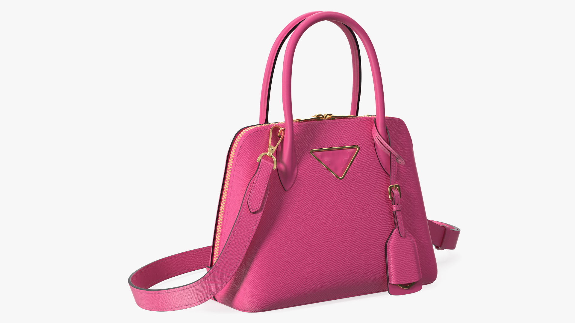 3D Fashionable Leather Bag Magenta