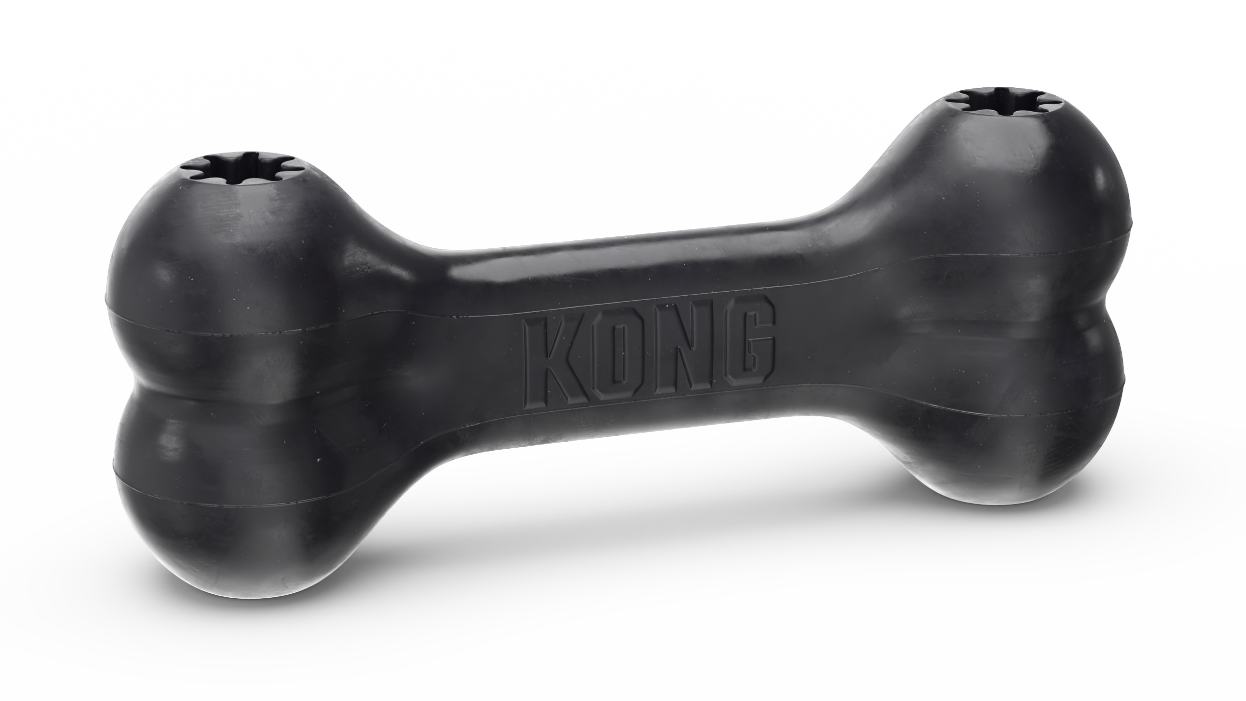 3D KONG Rubber Chew Bone Toy Black