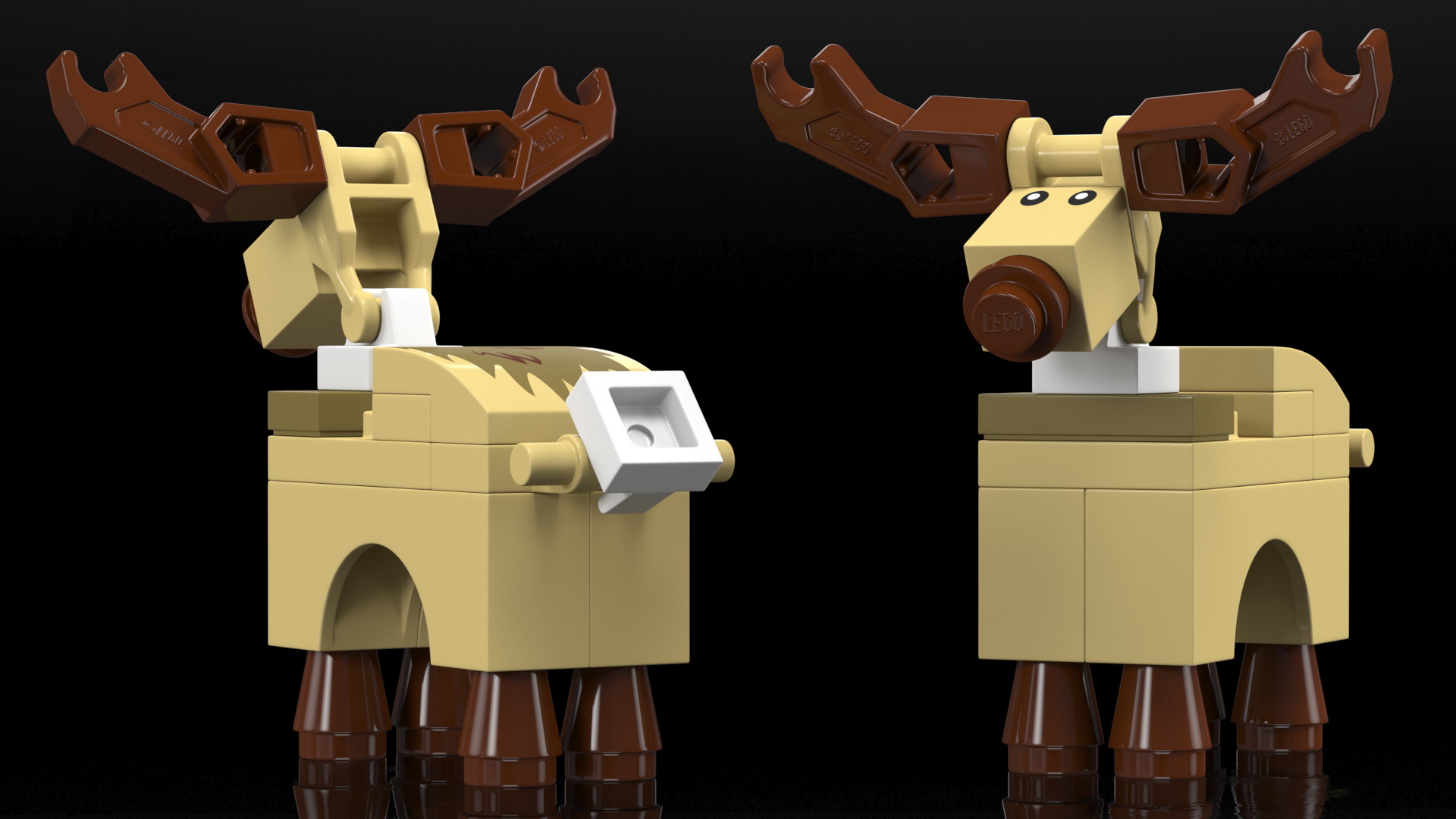 Lego Reindeer Minifigure 3D model