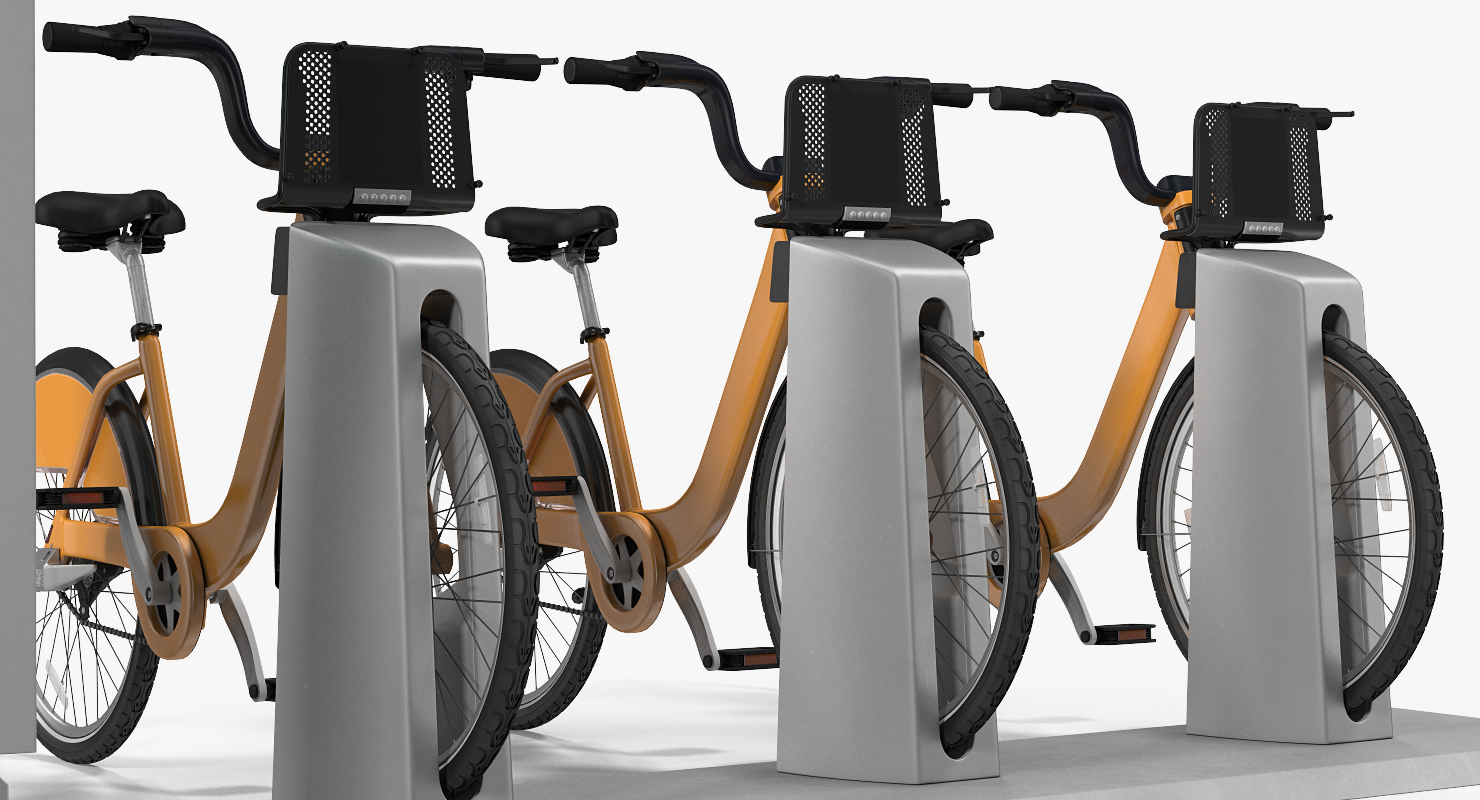 3D Sharing Pay Station with Bicycles Generic