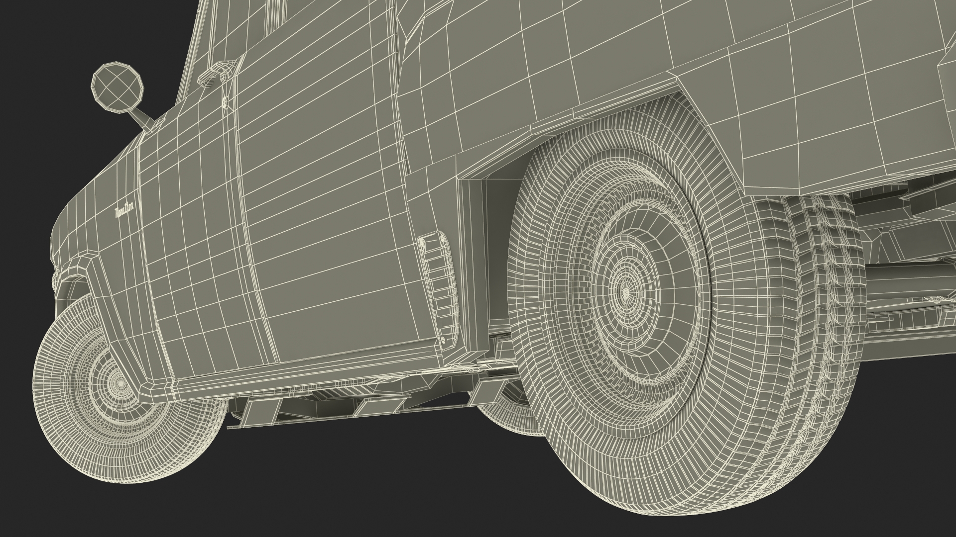 3D Checker Taxicab 1982 Rigged for Cinema 4D