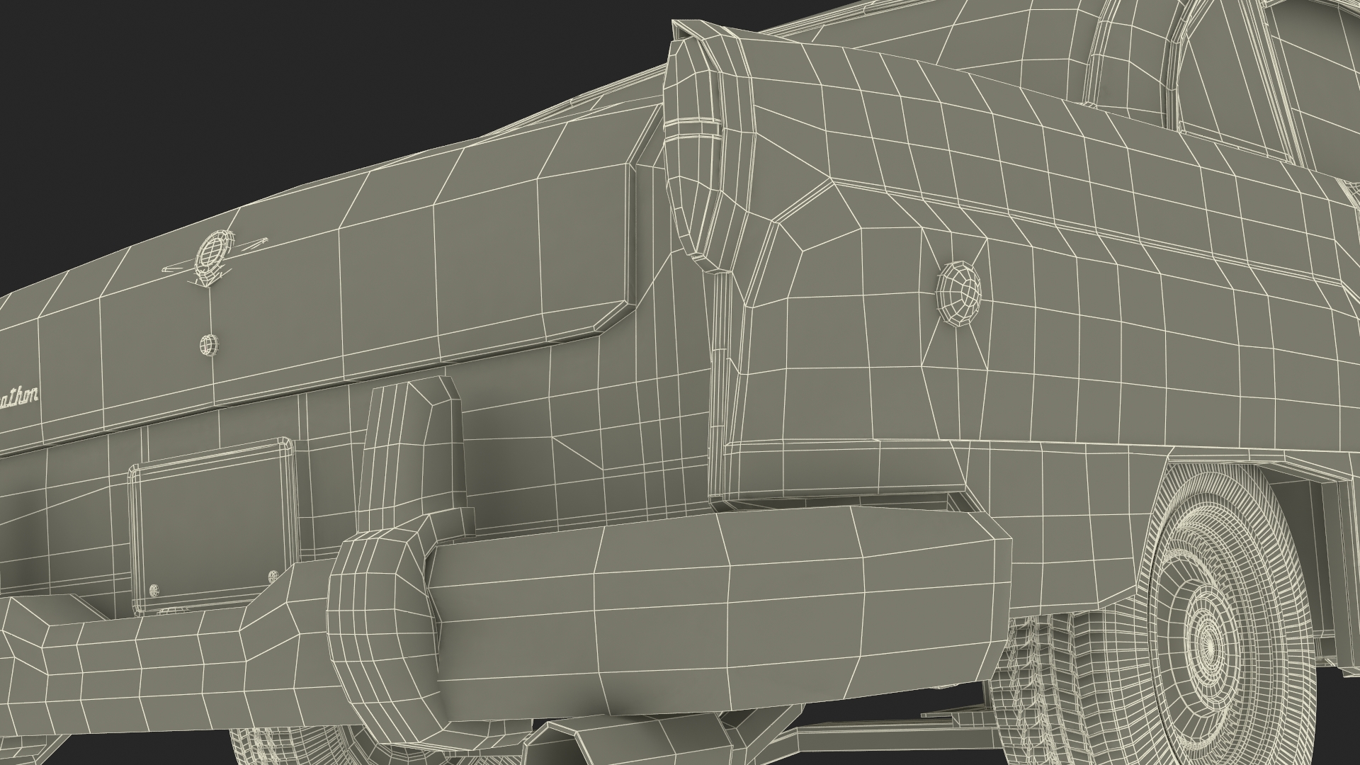 3D Checker Taxicab 1982 Rigged for Cinema 4D