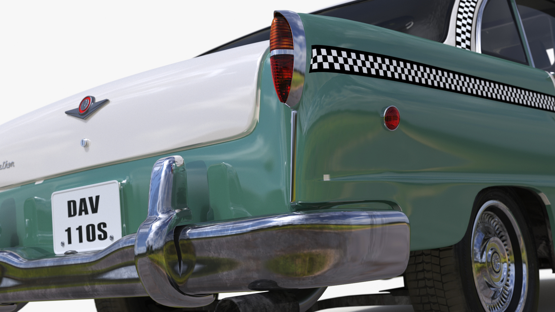 3D Checker Taxicab 1982 Rigged for Cinema 4D