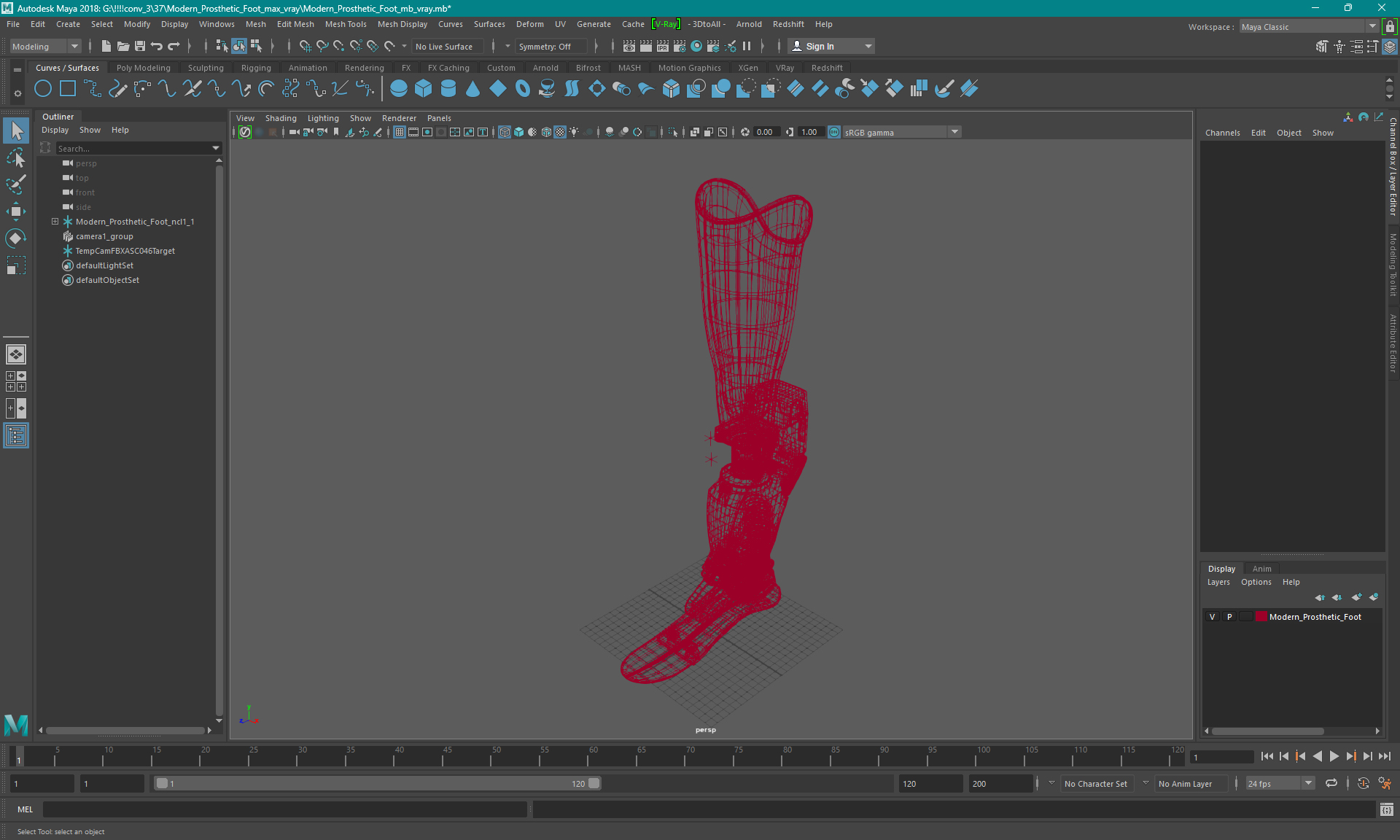 Modern Prosthetic Foot 3D