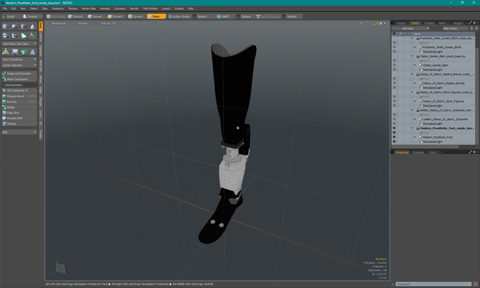 Modern Prosthetic Foot 3D