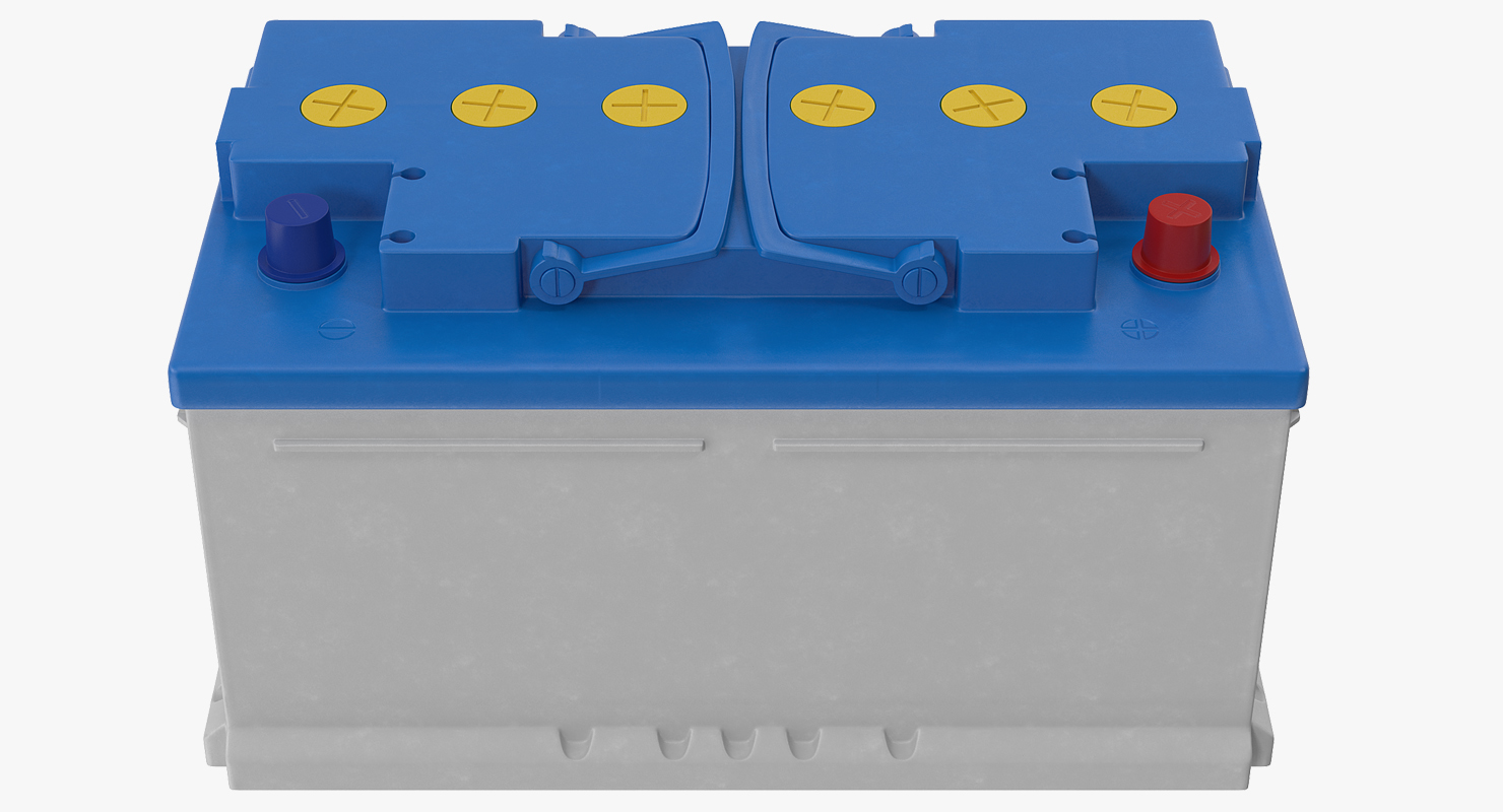 12 Volt Car Battery 3D model