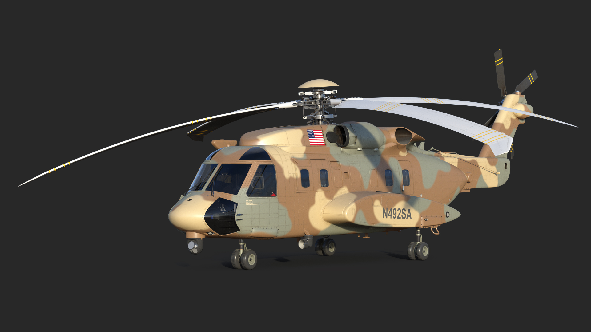 3D Sikorsky H-92 Superhawk model