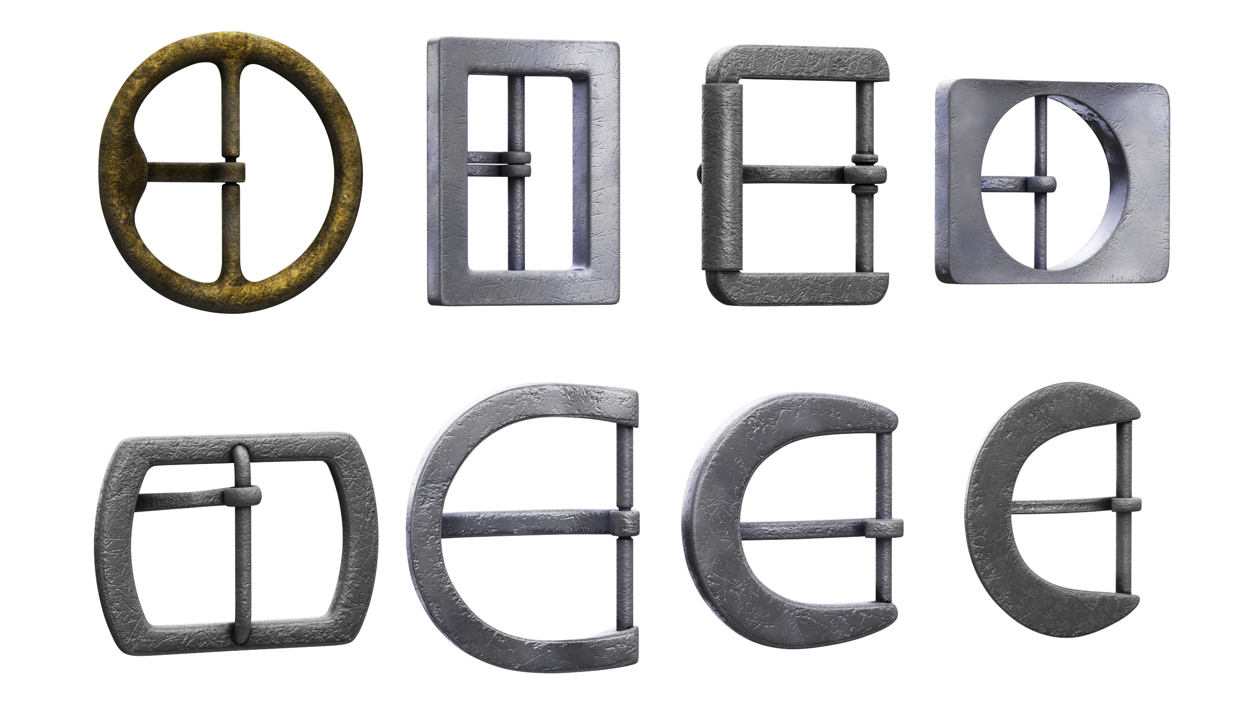 3D Used Belt Bucklers model