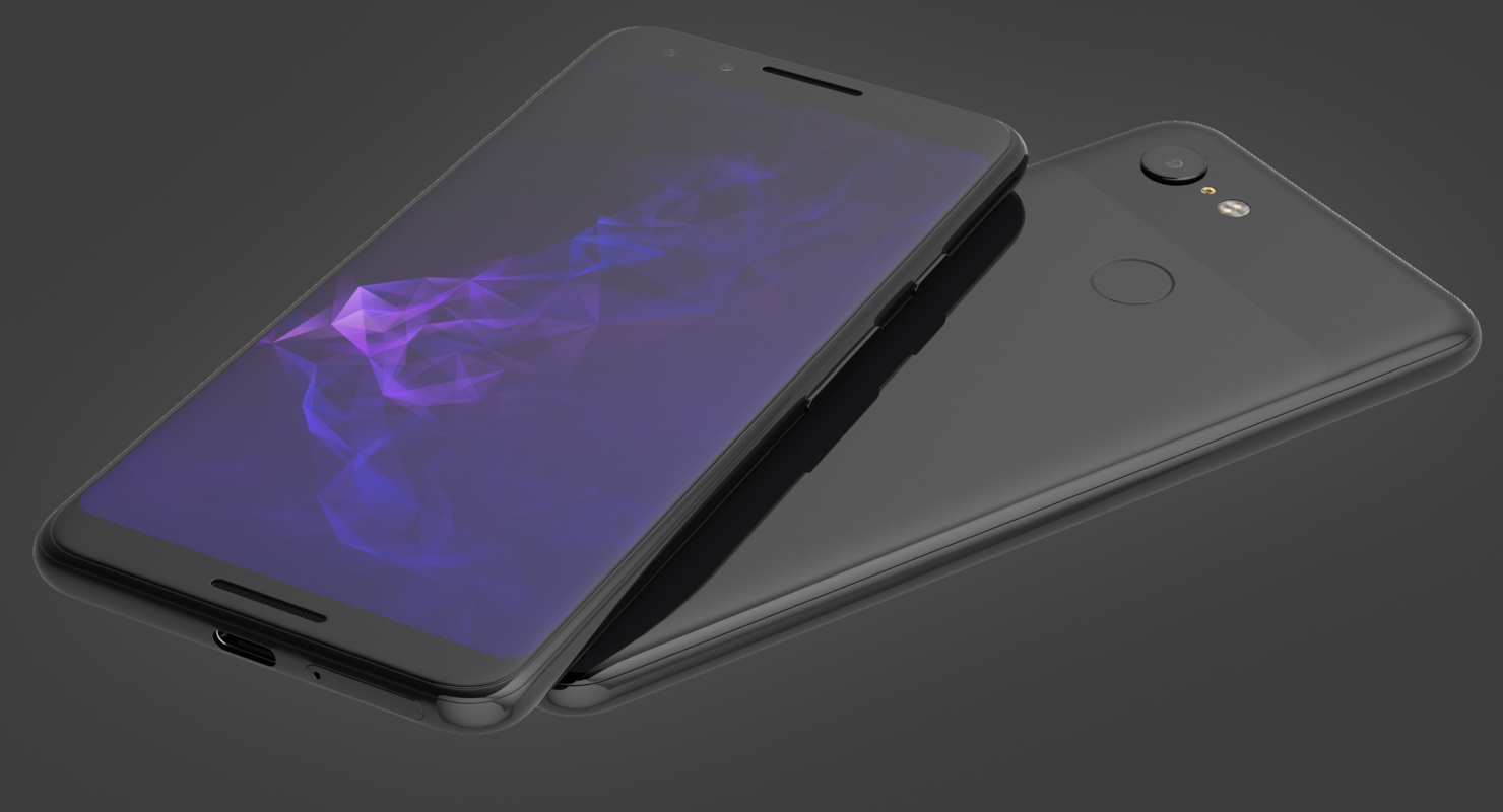 3D model Google Pixel 3 Black