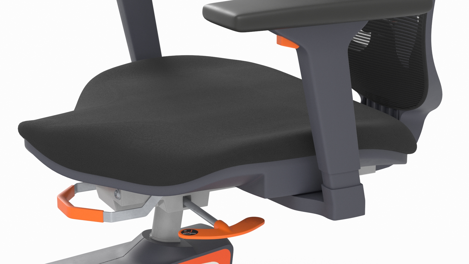 3D model Office Fitness Chair Gray