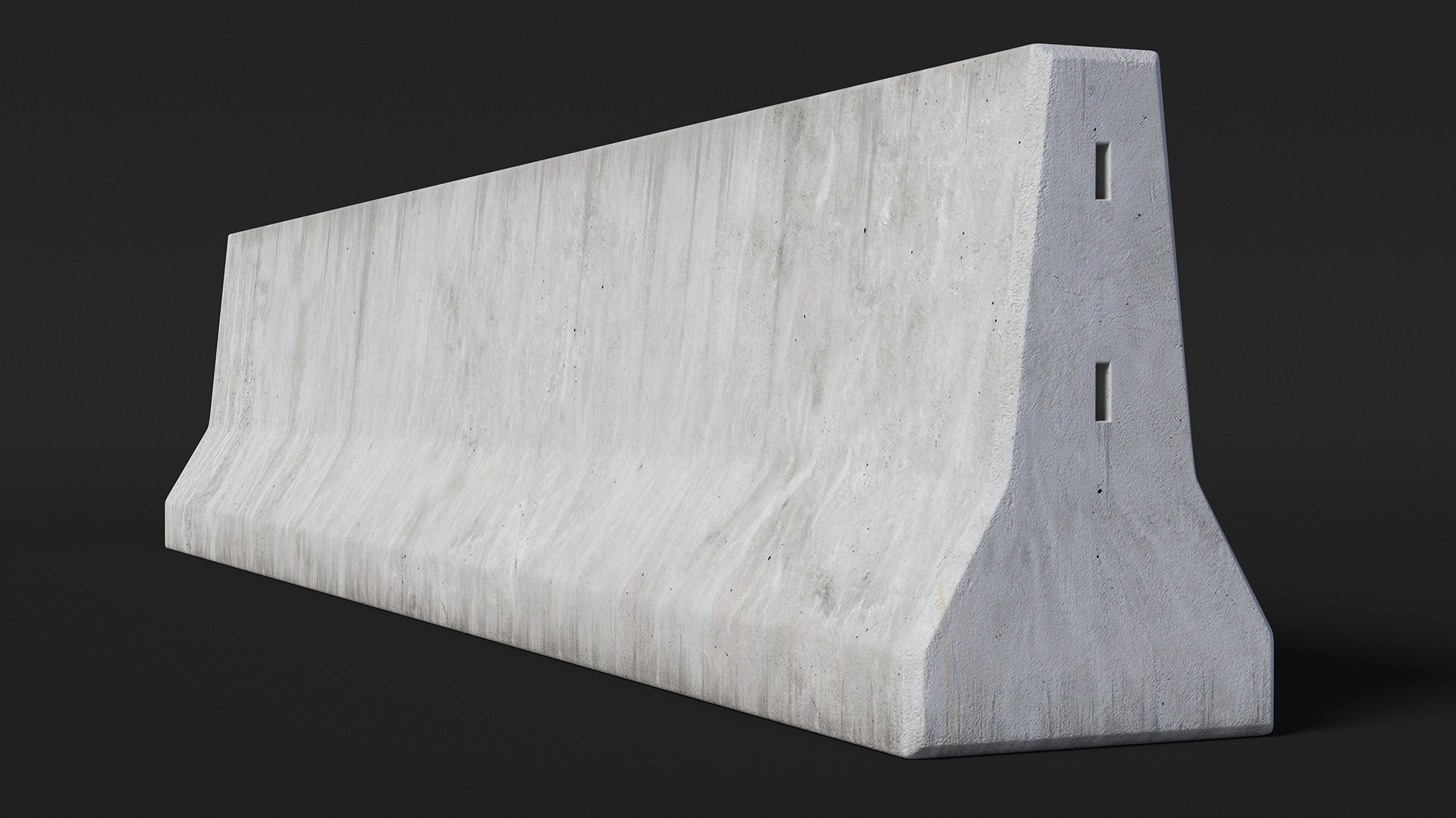 3D Concrete Jersey Barrier model