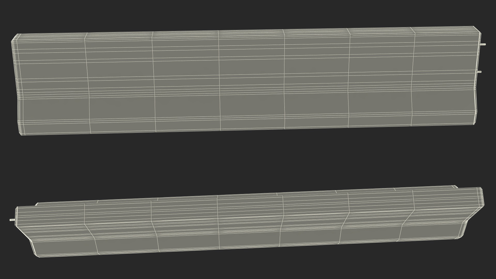 3D Concrete Jersey Barrier model