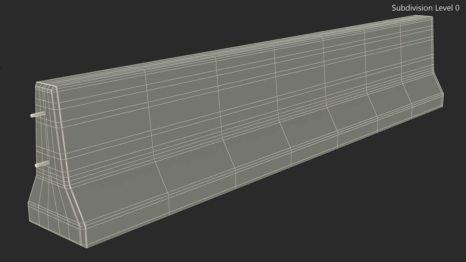 3D Concrete Jersey Barrier model