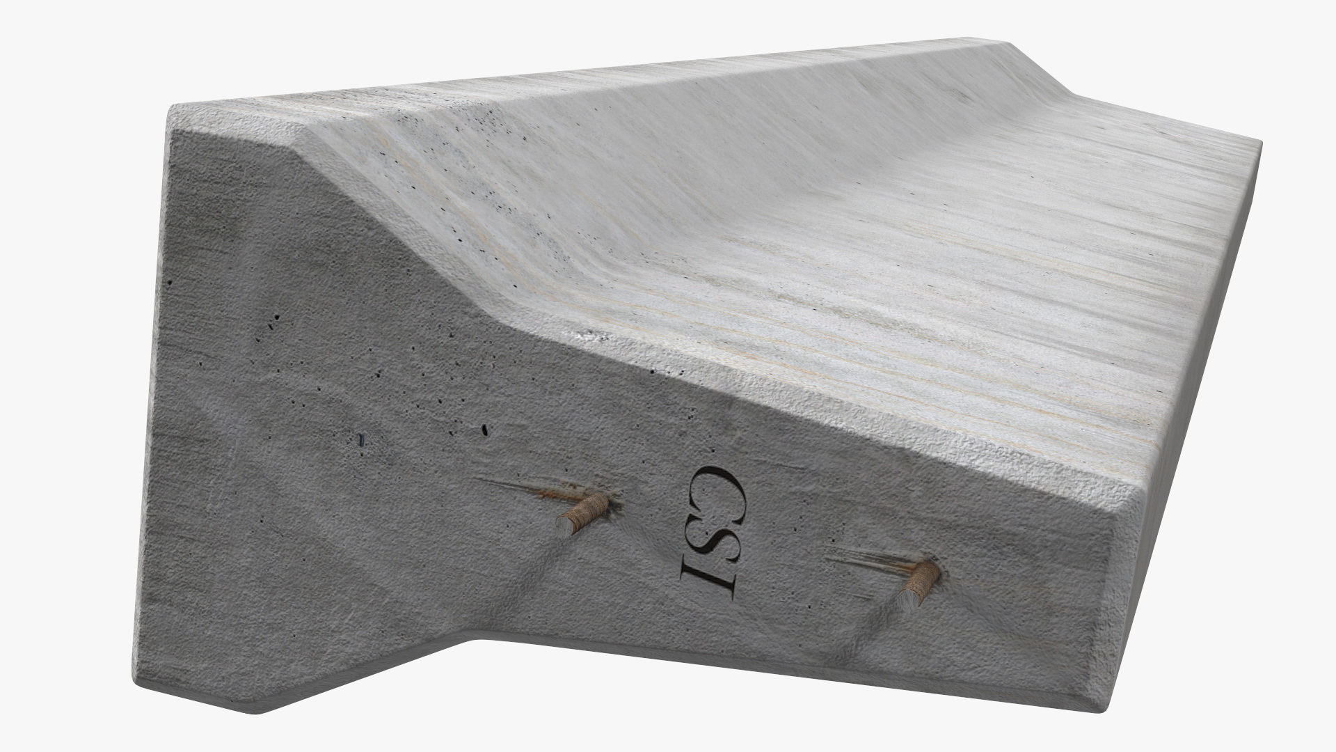 3D Concrete Jersey Barrier model