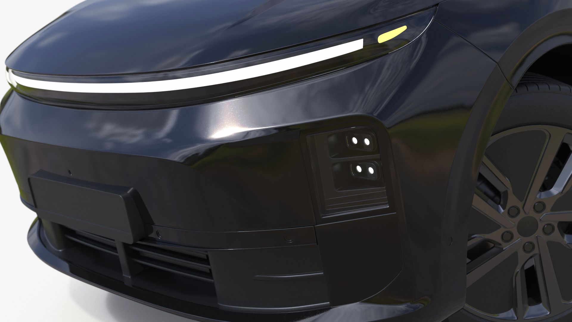 3D model CUV Obsidian Black Rigged