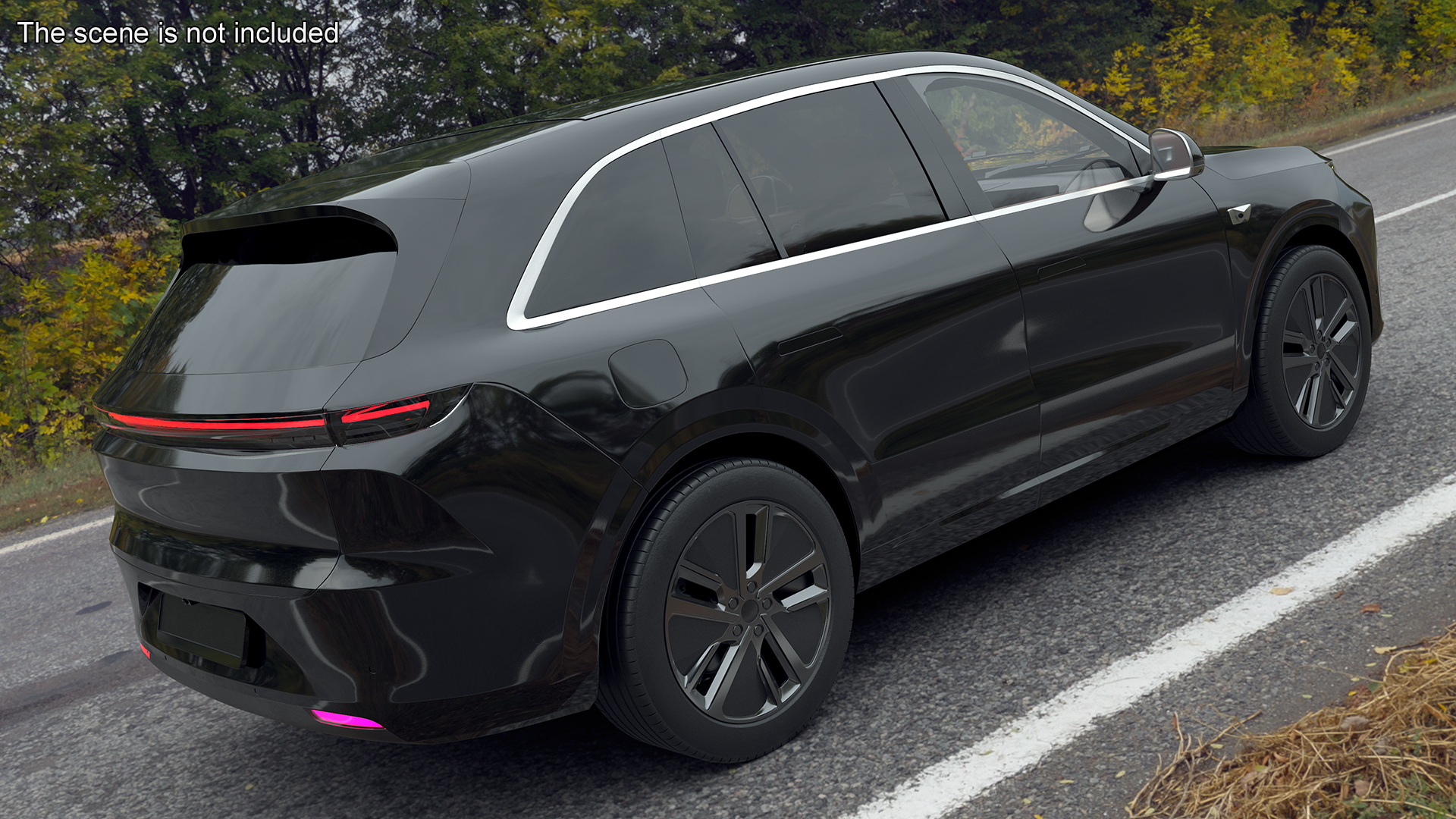 3D model CUV Obsidian Black Rigged