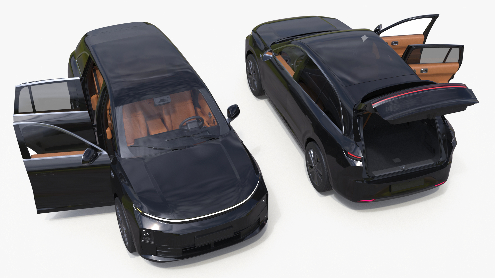 3D model CUV Obsidian Black Rigged