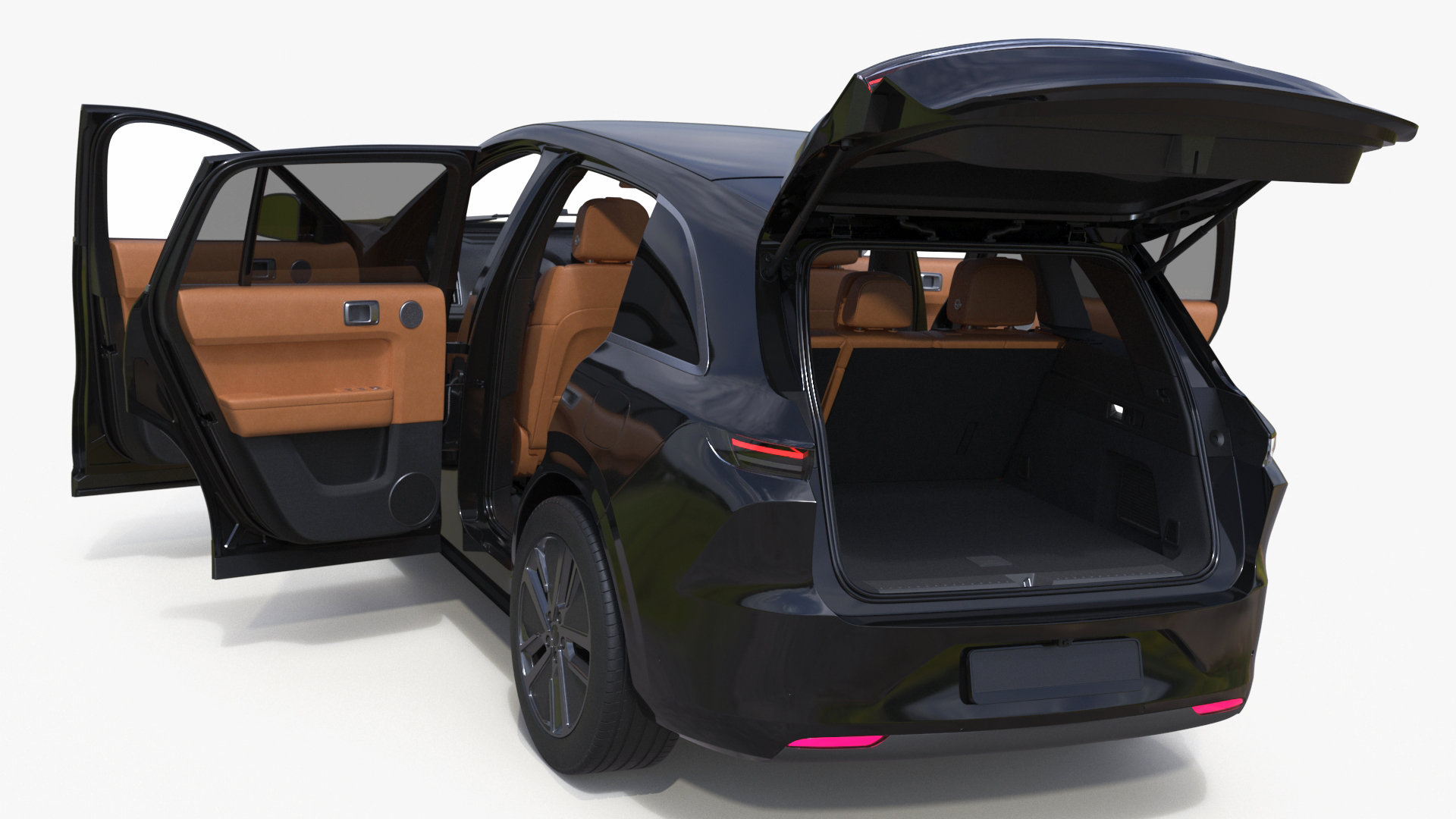 3D model CUV Obsidian Black Rigged