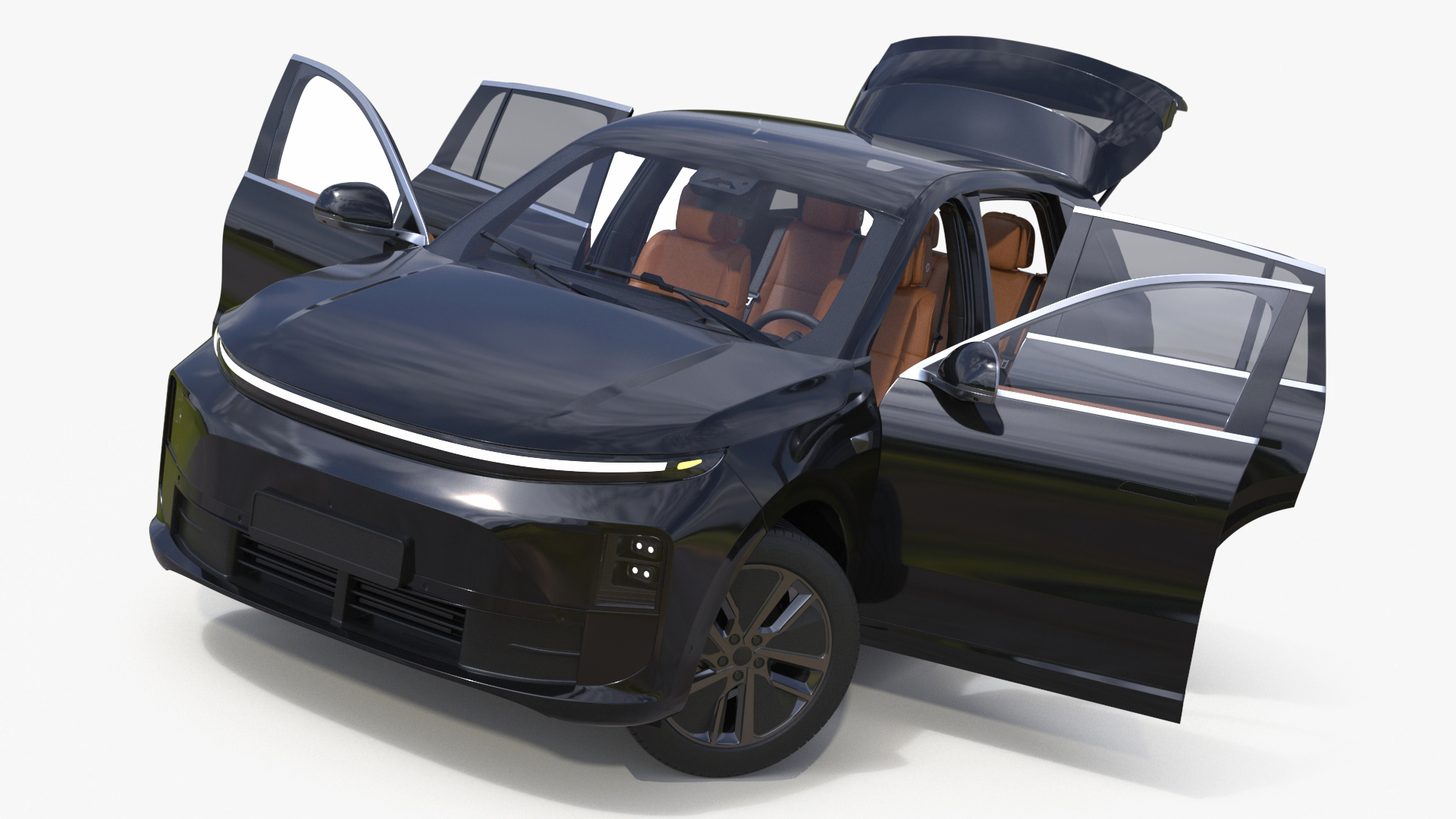 3D model CUV Obsidian Black Rigged