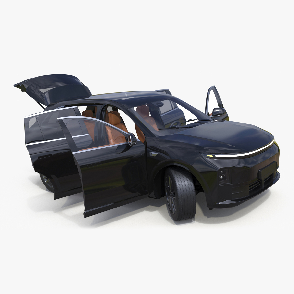 3D model CUV Obsidian Black Rigged