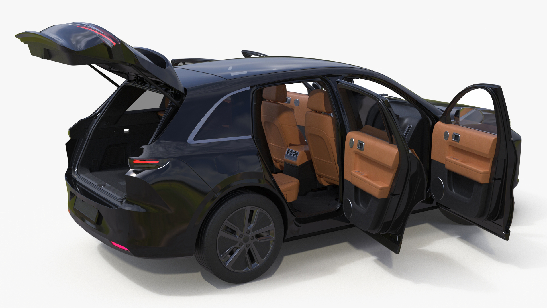 3D model CUV Obsidian Black Rigged