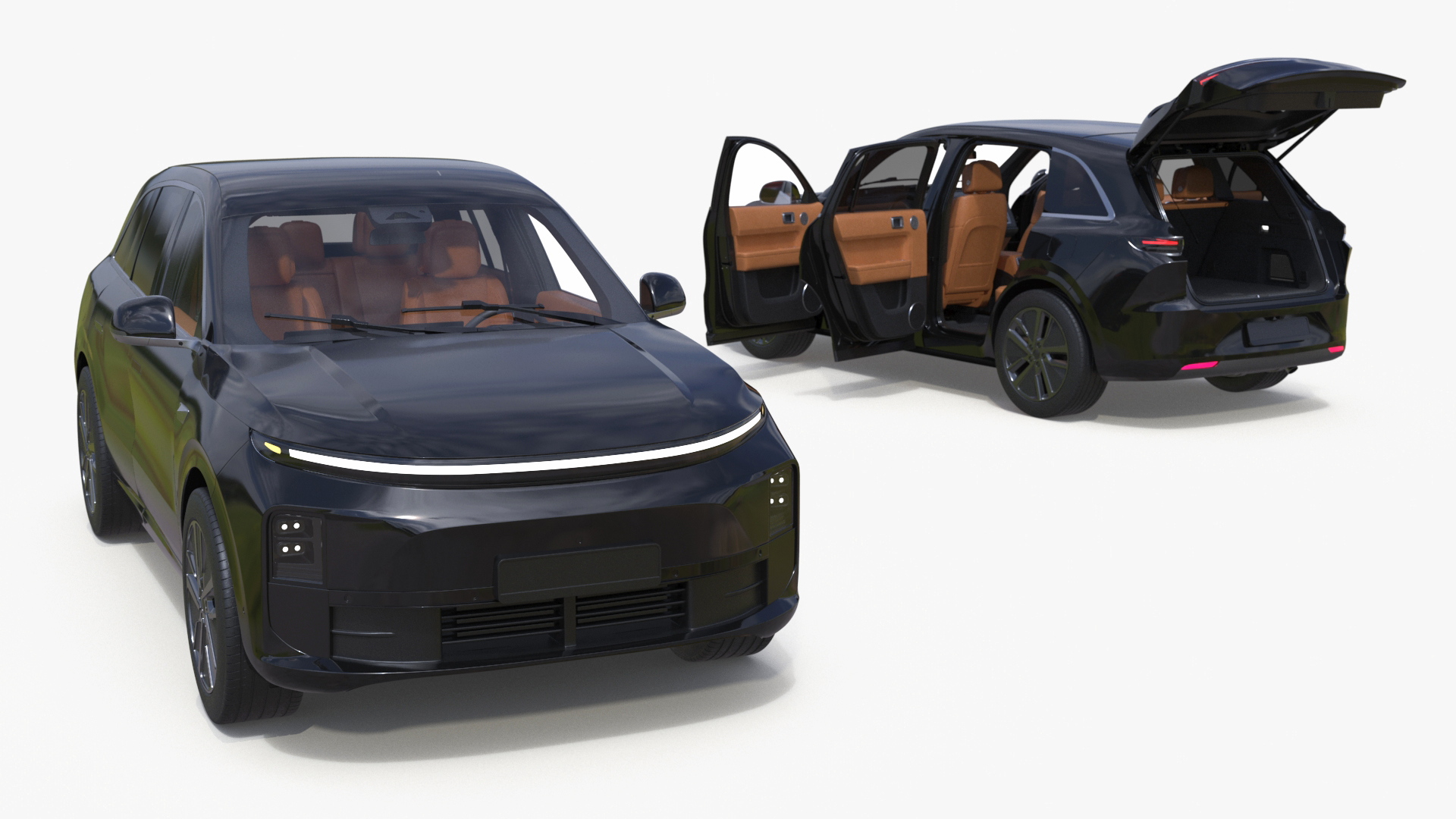 3D model CUV Obsidian Black Rigged