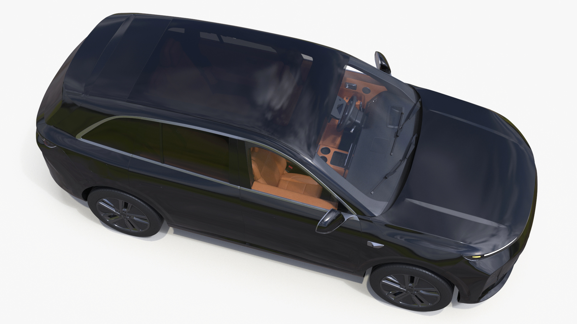 3D model CUV Obsidian Black Rigged