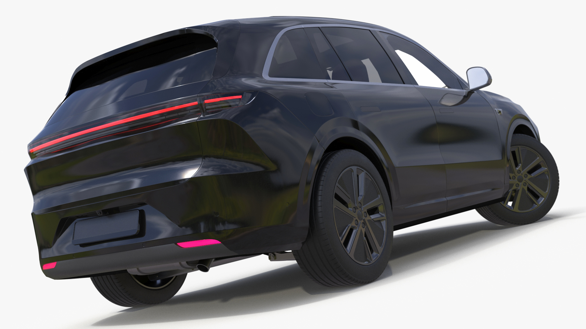 3D model CUV Obsidian Black Rigged