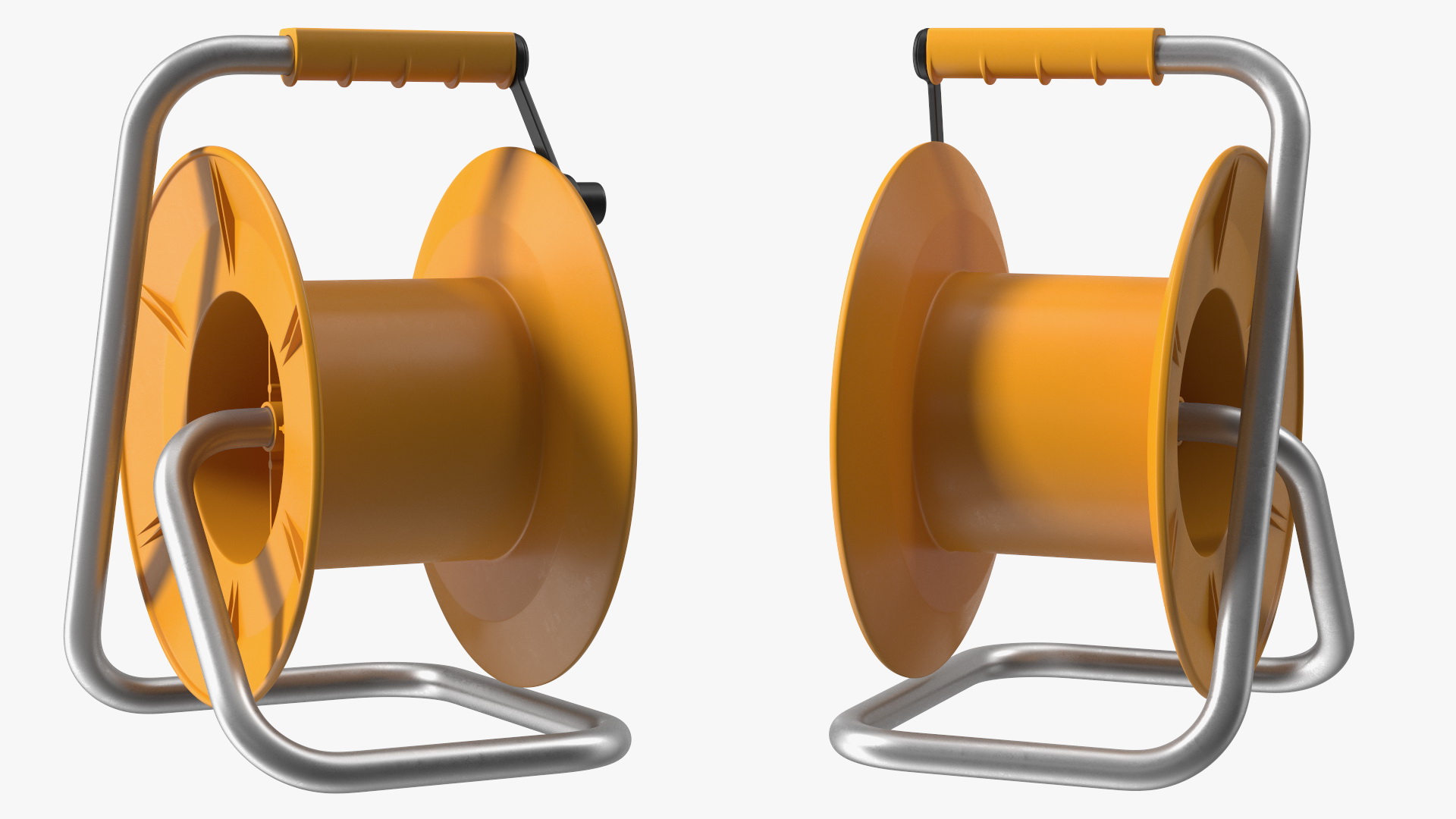 Empty Electric Cable Reel with CEE 7 Outlets 3D model