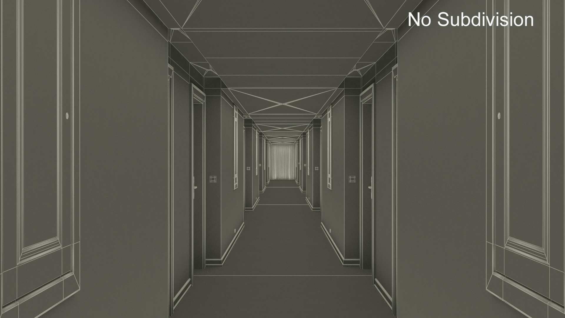 3D Hotel Corridor and Housekeeping Maid