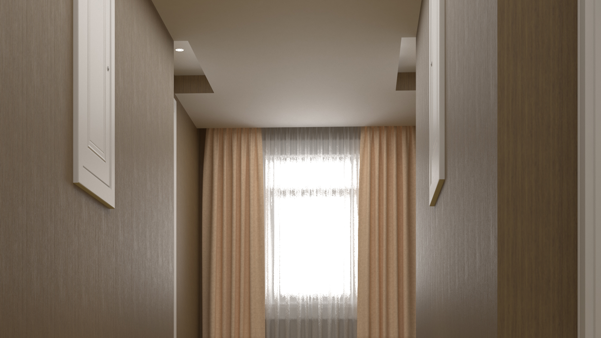 3D Hotel Corridor and Housekeeping Maid