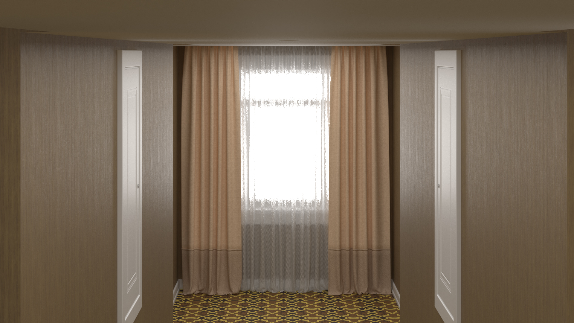 3D Hotel Corridor and Housekeeping Maid