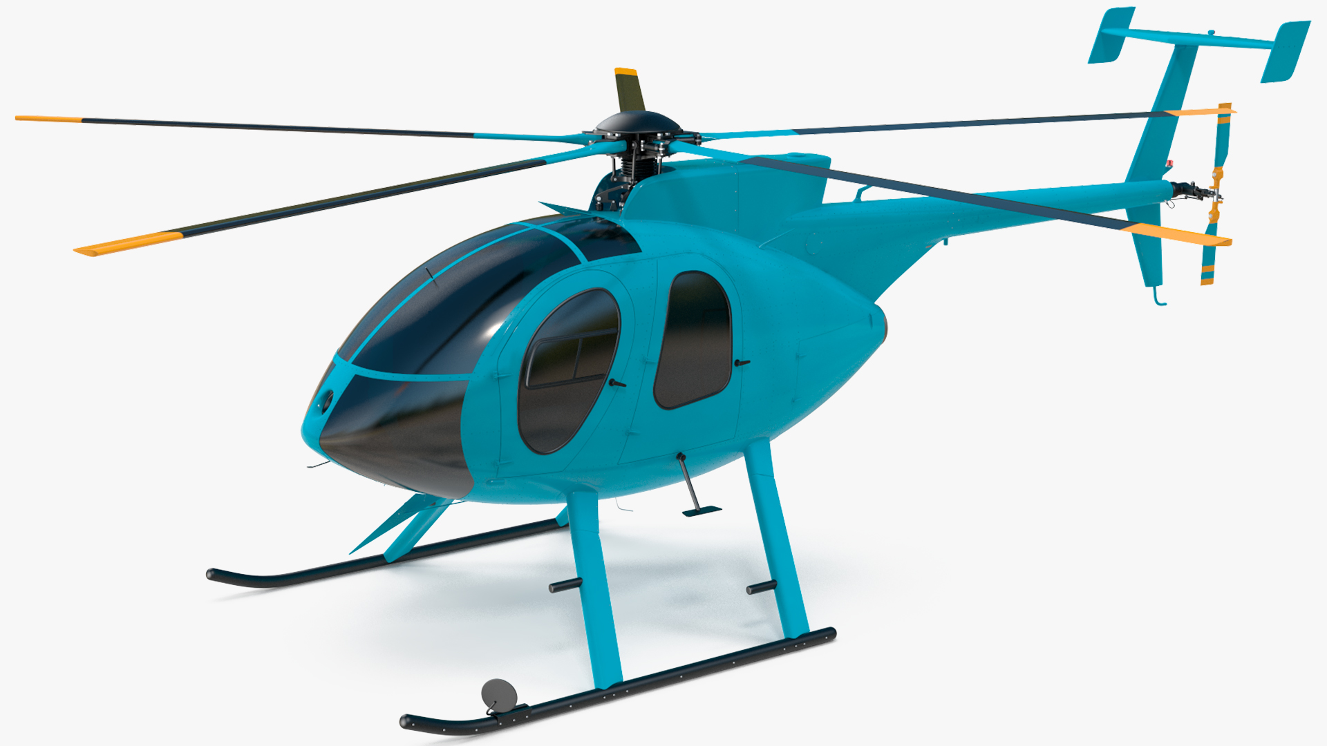 3D model Light Helicopter Exterior Only