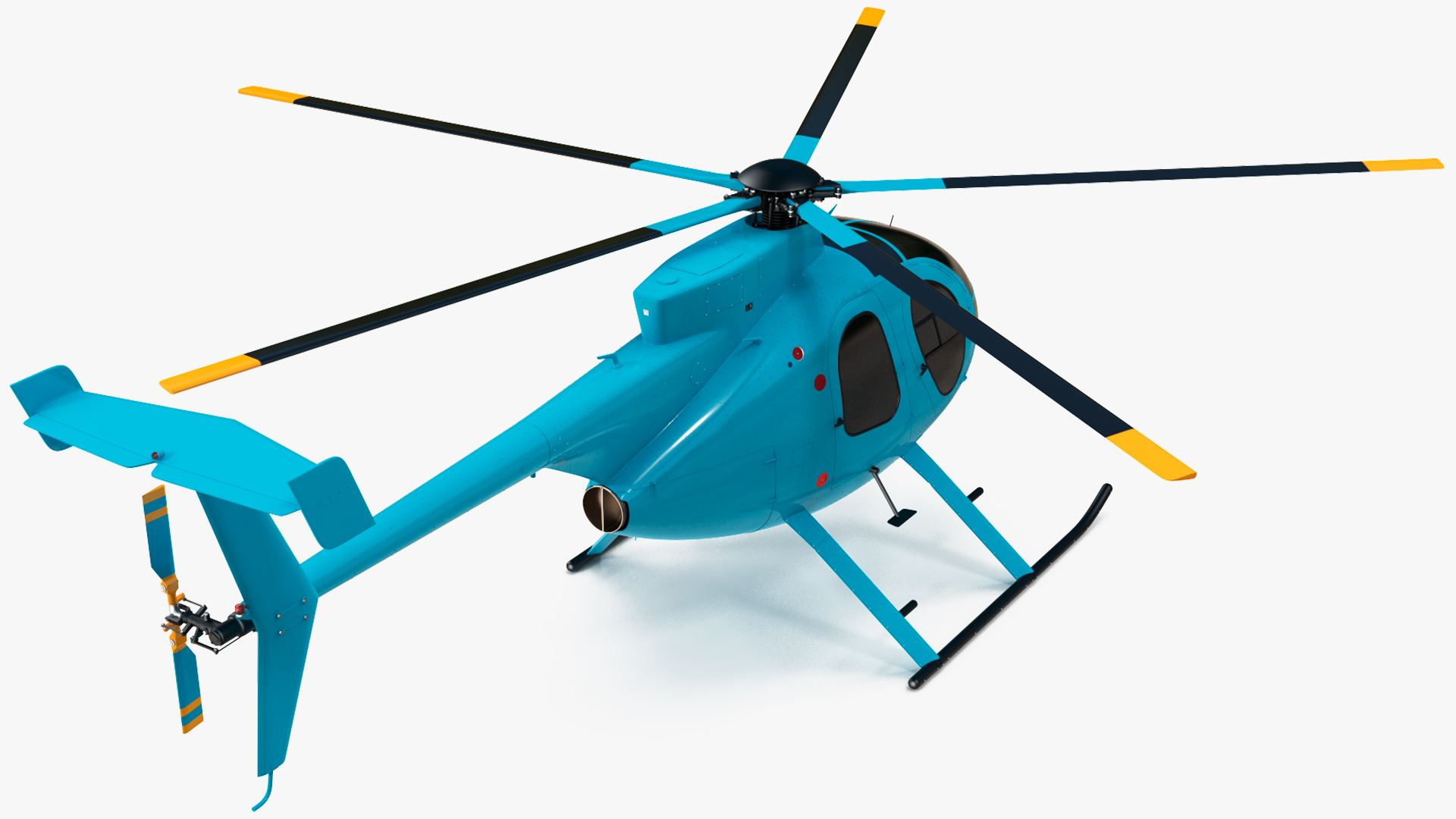 3D model Light Helicopter Exterior Only