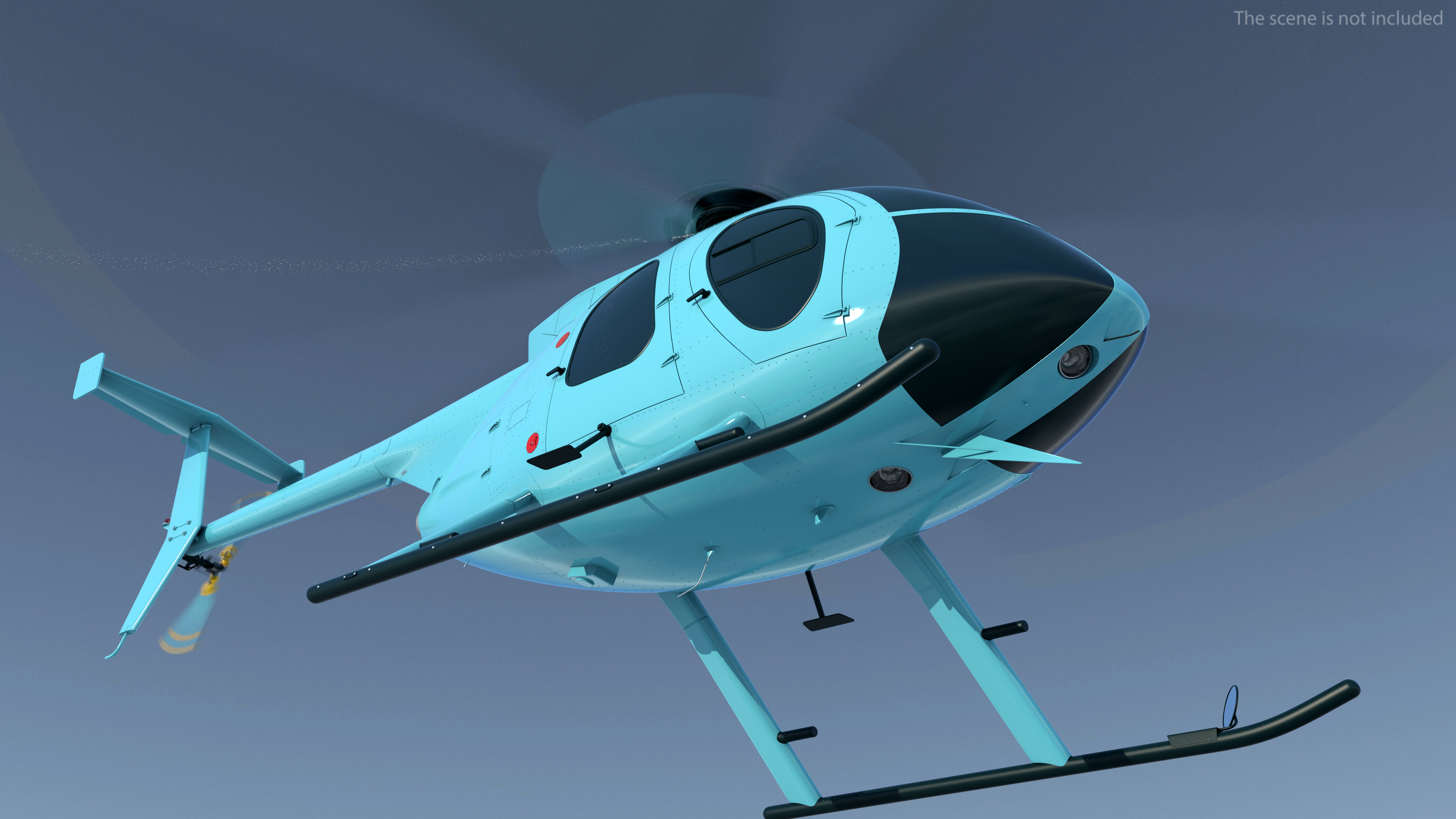 3D model Light Helicopter Exterior Only