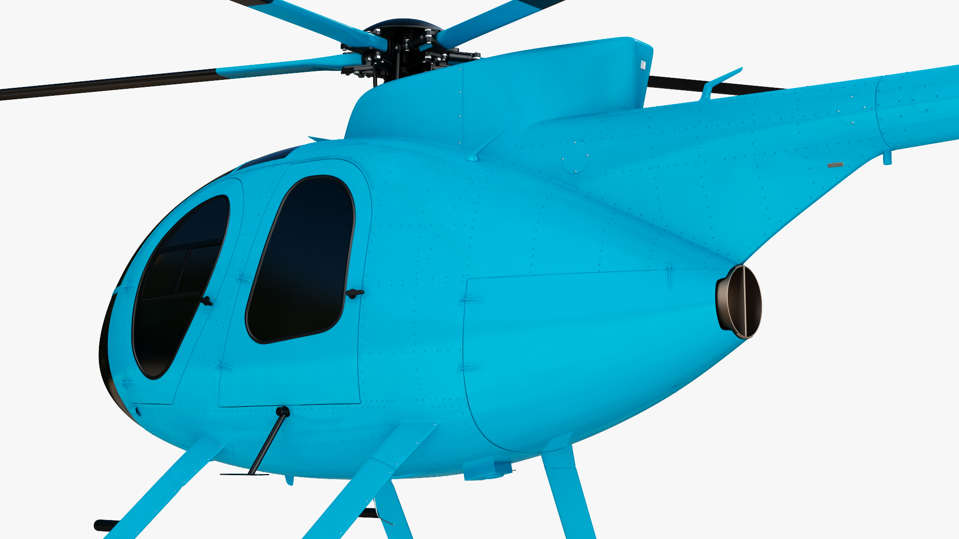 3D model Light Helicopter Exterior Only