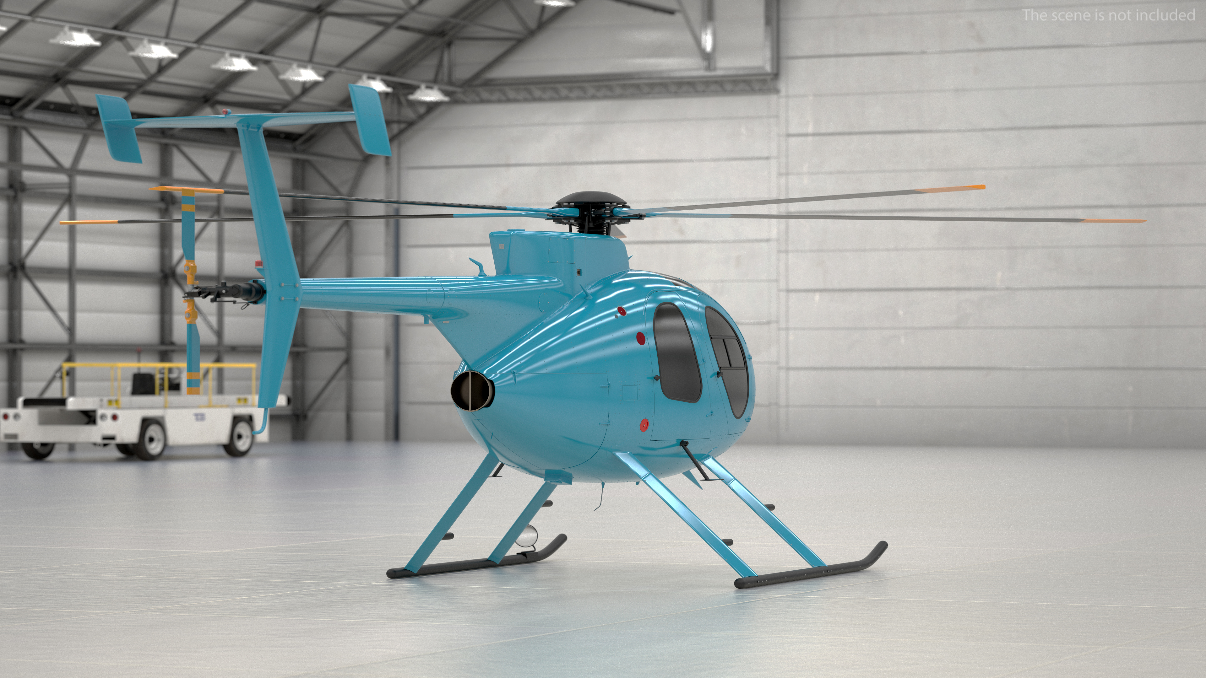 3D model Light Helicopter Exterior Only