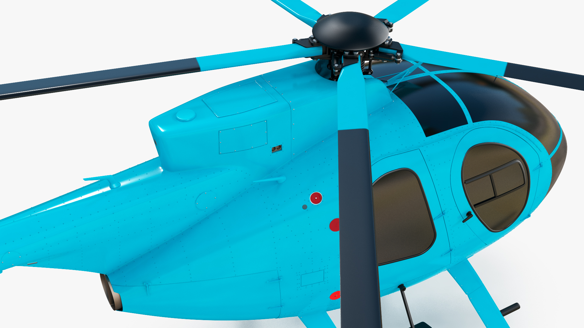 3D model Light Helicopter Exterior Only