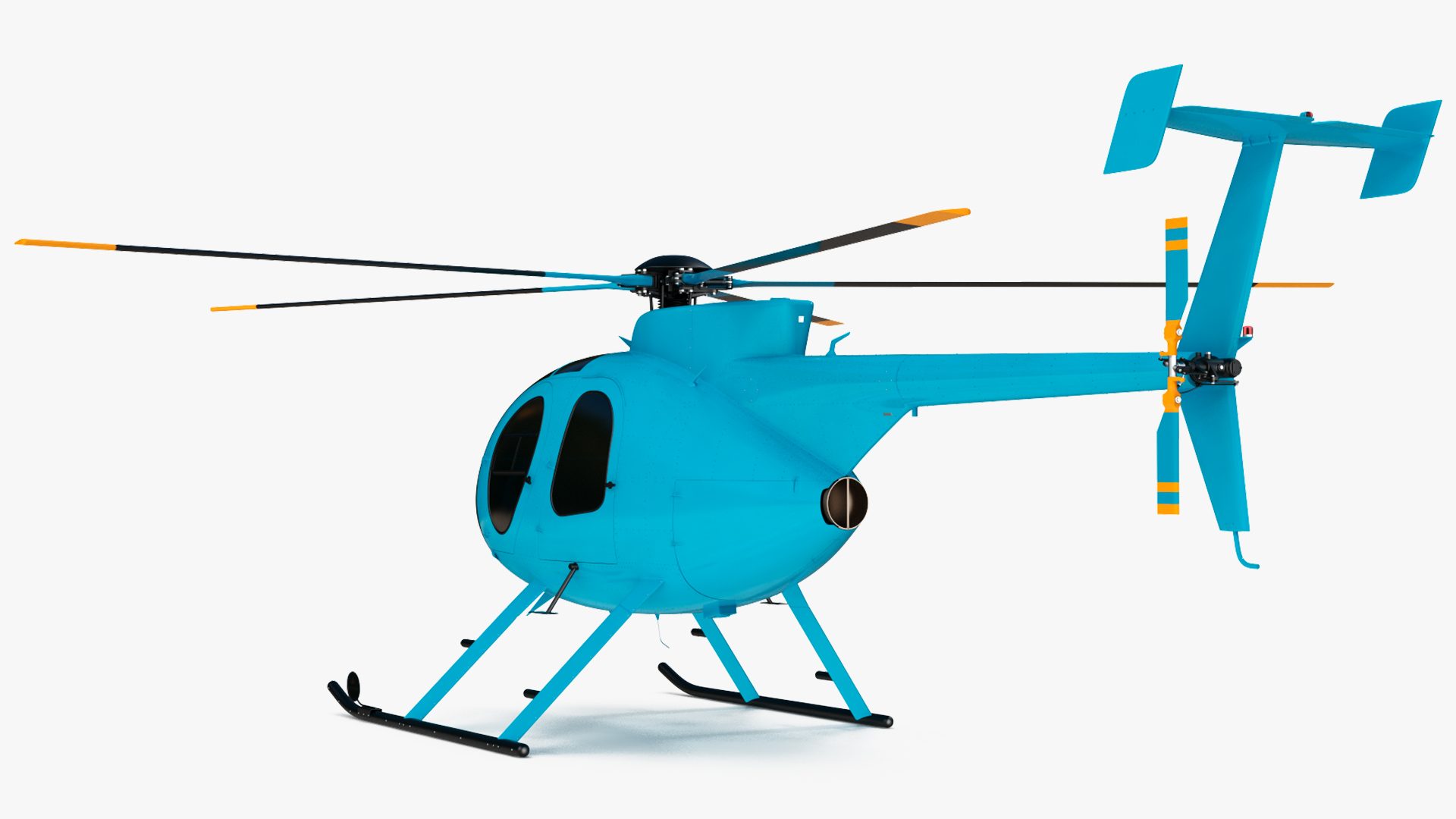 3D model Light Helicopter Exterior Only