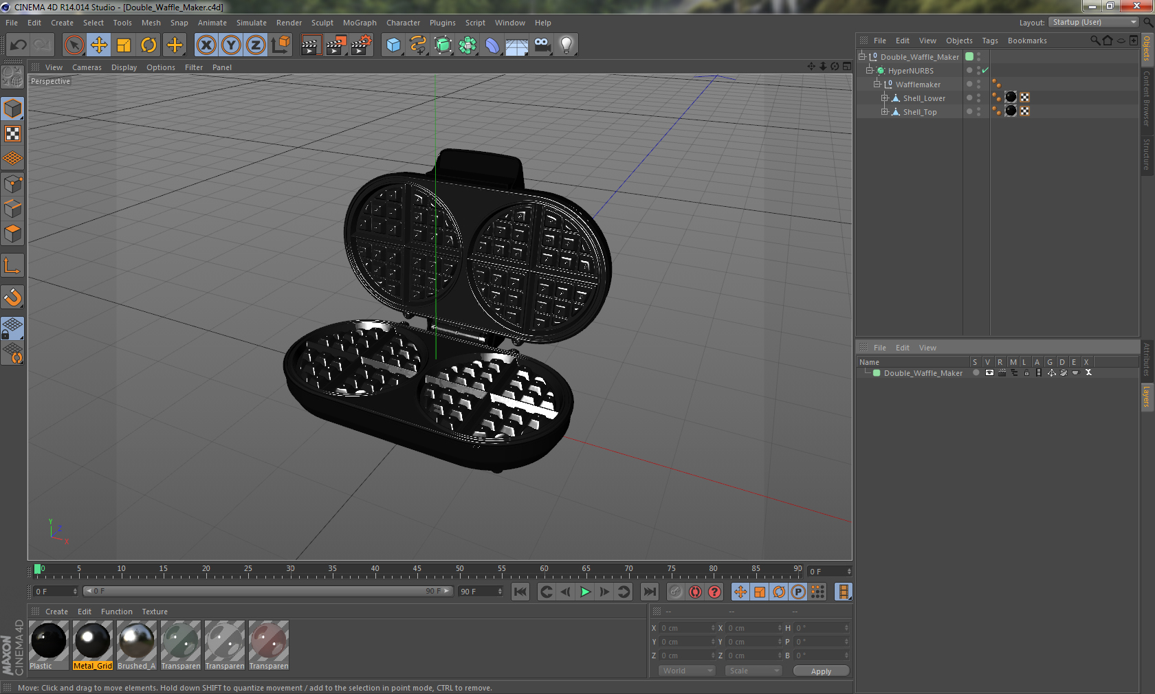 Double Waffle Maker 3D model