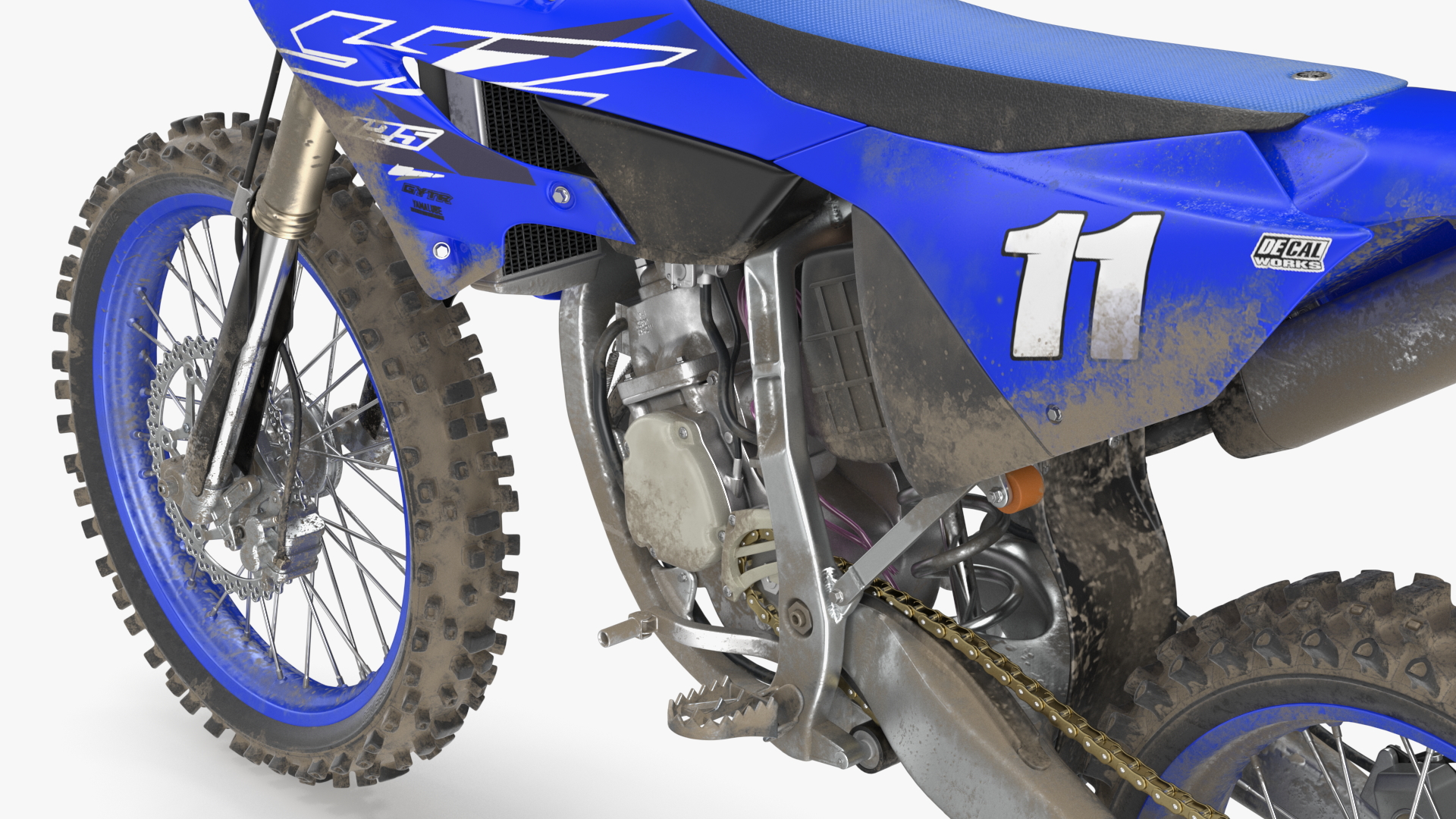 Yamaha YZ125 2022 Dirt Rigged 3D model